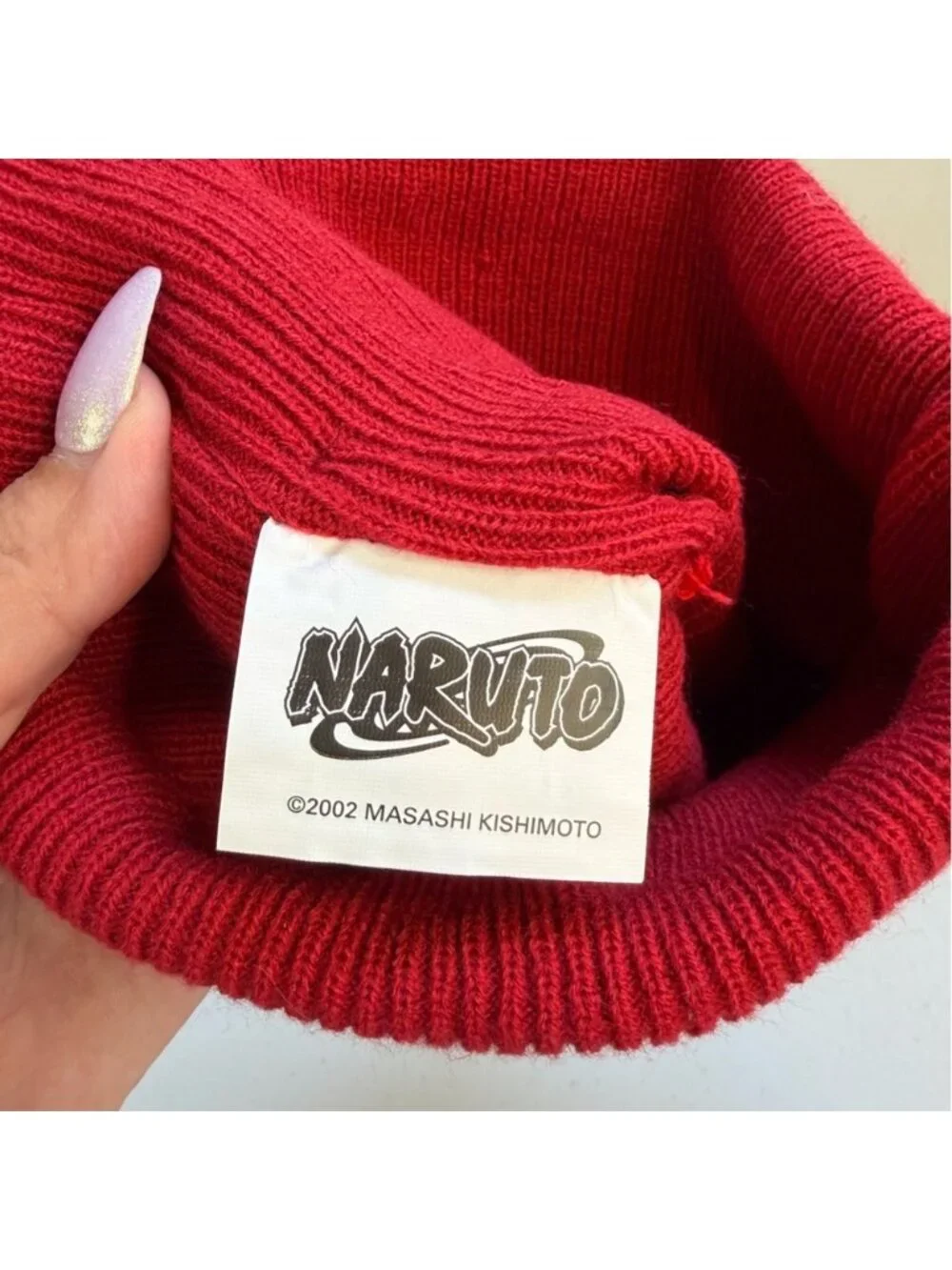 Naruto Beanie Toque Hat Shippuden Akatsuki Cloud Youth Cuffed Pom New red black